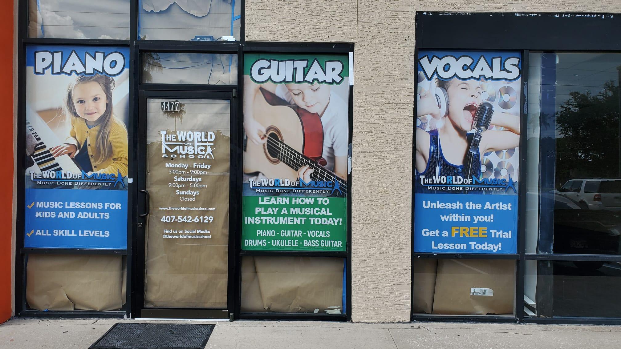 The World of Music School Kissimmee — storefront on W Vine Street