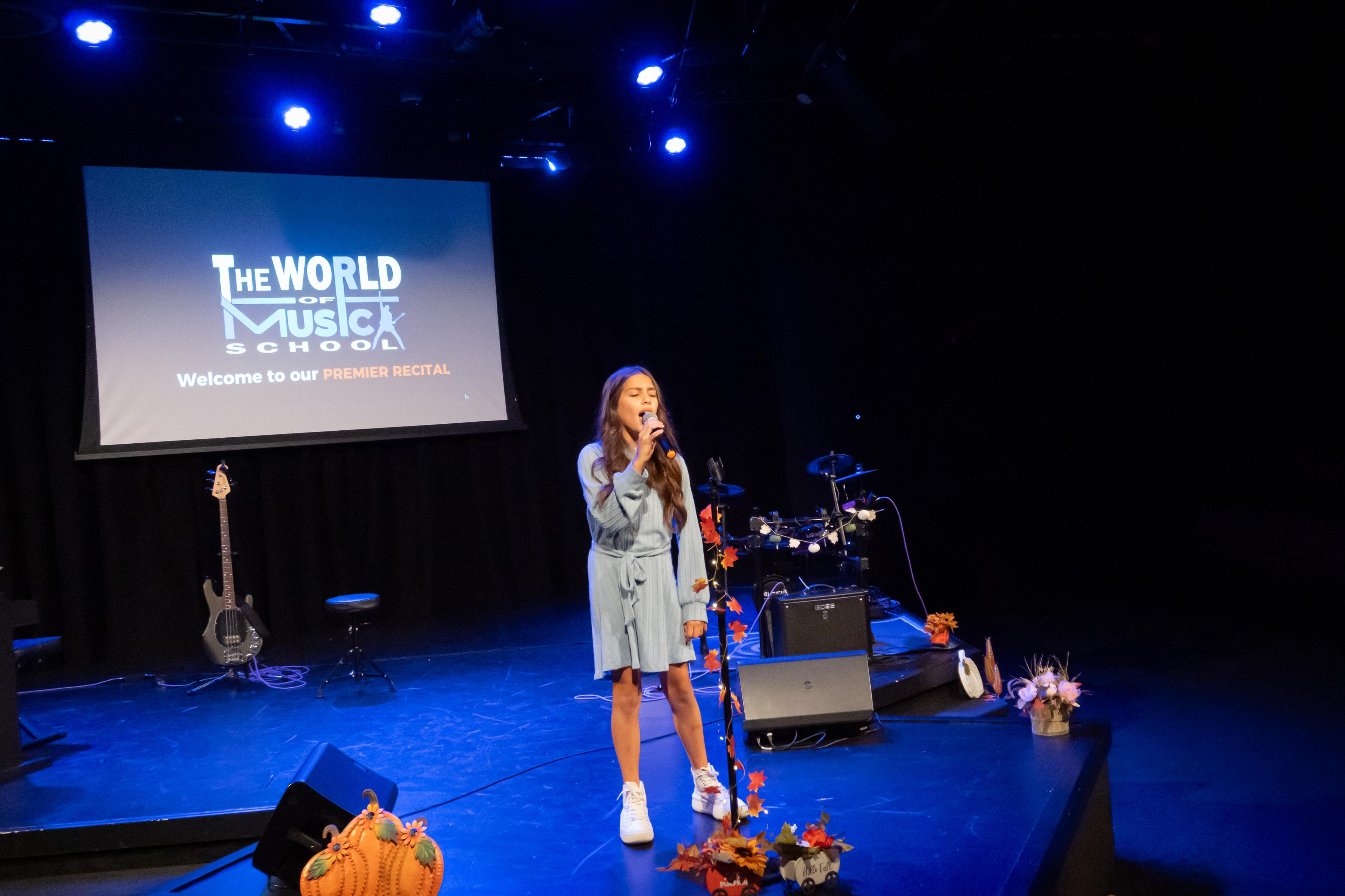 Vocalist at premier recital