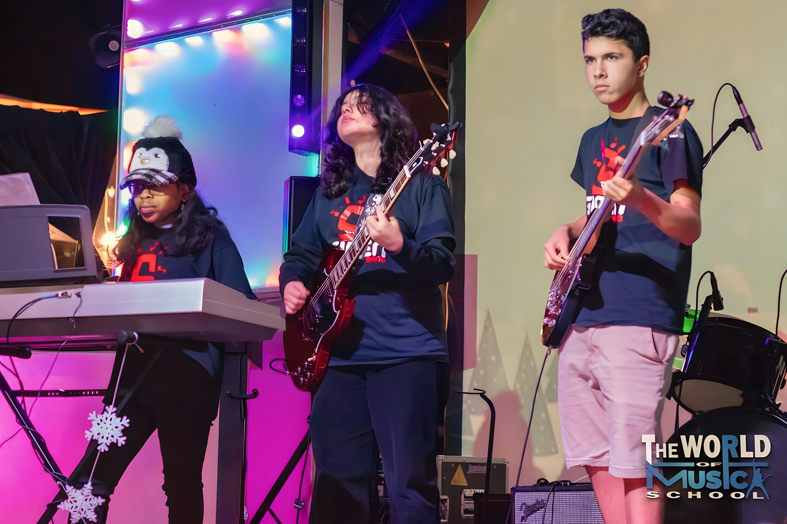 Presentación colorida de banda