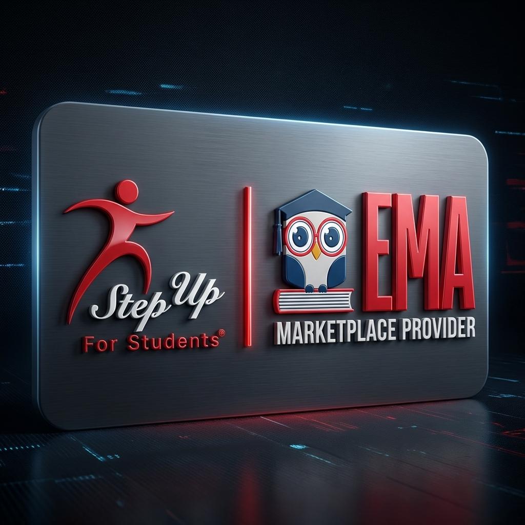 Insignias de Step Up for Students y Proveedor del EMA Marketplace